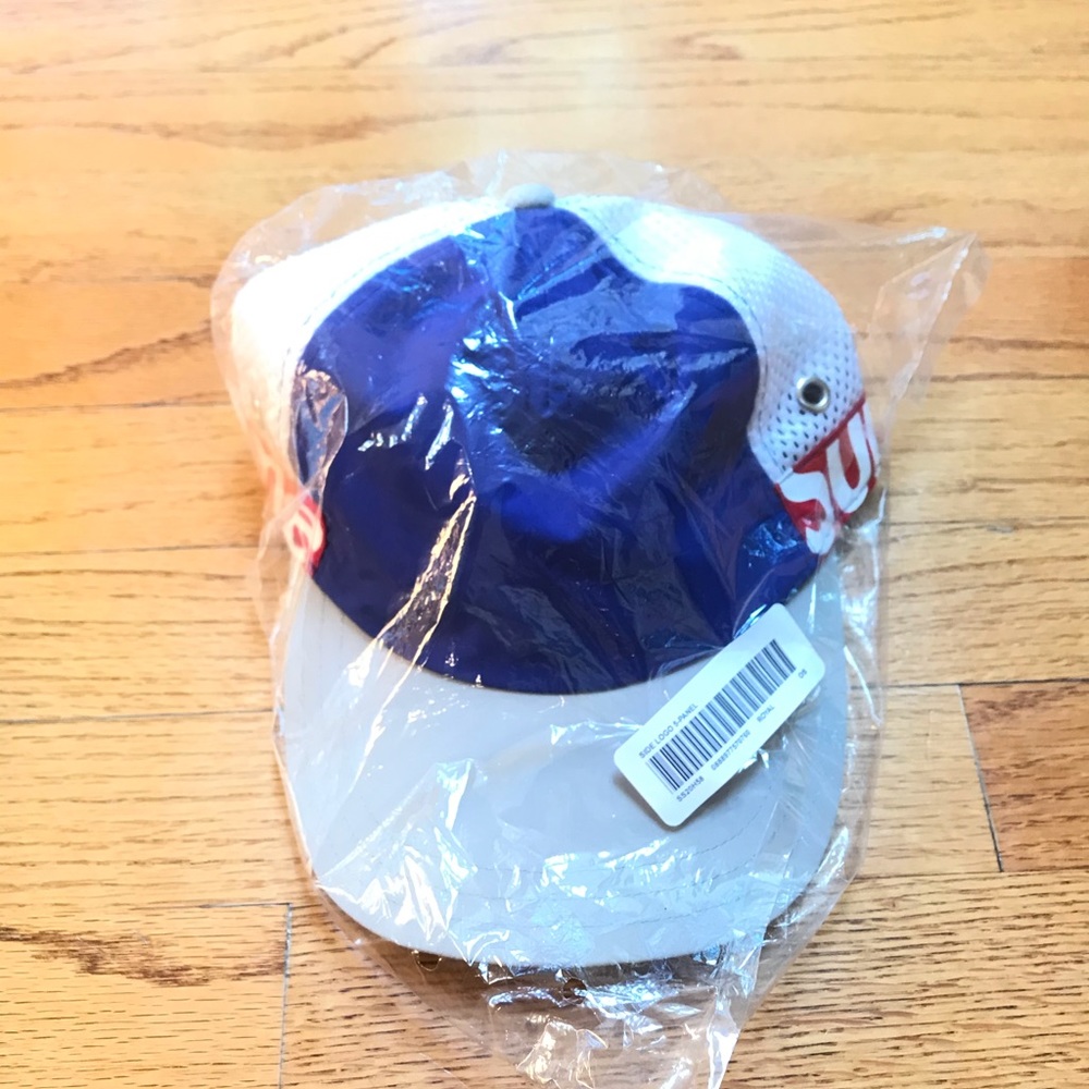 Supreme 5 panel side logo cap